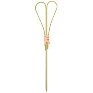 Bamboo Looped Heart Green Skewers - 90mm  (Pack of 1000)