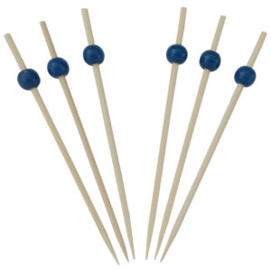 Blue Coloured Ball Bamboo Skewers - 110mm  (Pack of 1000)